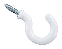 National Hardware Vinyl Coated White Steel 1 in. L Cup Hook 13 lb 30 pk