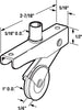 Prime-Line 1 in. D X 0.25 in. L Steel Roller Assembly 2 pk