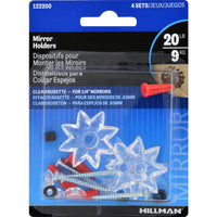 Hillman AnchorWire Mirror Heavy Duty Mirror Holder 1 lb. 4 pk (Pack of 10)