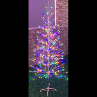 Celebrations Platinum LED Multi Twig Tree 5 ft. Pathway Decor