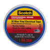 Scotch 3/4 in. W x 66 ft. L Blue Vinyl Electrical Tape (Pack of 10)