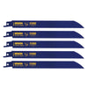 Irwin WeldTec 8 in. Bi-Metal Reciprocating Saw Blade 10 TPI 5 pc