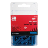 Gardner Bender 16-14 Ga. Insulated Wire Butt Splice Blue 100 pk