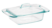 Pyrex Non-porous Glass Covered Casserole 2 qt. Clear (Pack of 2)