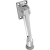 National Hardware Zinc w/Rubber Tip Satin Chrome Silver Kick-Down Door Holder Mounts to door