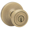 Kwikset Tylo Antique Brass Entry Knobs ANSI/BHMA Grade 3 1-3/4 in. (Pack of 3)