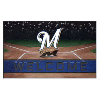 MLB - Milwaukee Brewers Rubber Door Mat - 18in. x 30in.