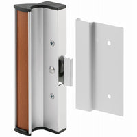 Prime-Line Wood Tone Aluminum Outdoor Patio Door Handle Set