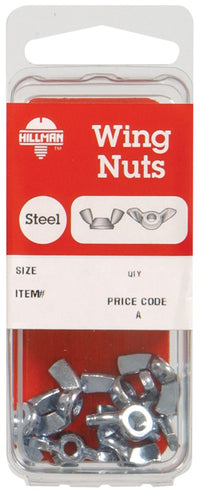 Hillman 1/4 in. Zinc-Plated Steel SAE Wing Nut 6 pk (Pack of 10)