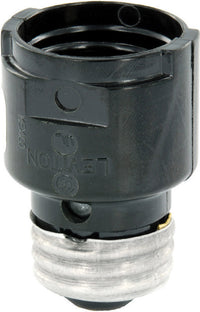 Leviton Phenolic Black 250V 660W 1-Circuit Incandescent Medium Base Socket Extender 1-3/16 L in.