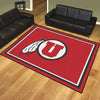 University of Utah 8ft. x 10 ft. Plush Area Rug