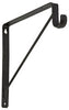 National Hardware Black  Steel Shelf/Rod Bracket 32 Ga. 12-7/16 in. L (Pack of 10).