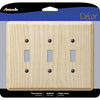 Amerelle Contemporary Unfinished Beige 3 gang Wood Toggle Wall Plate 1 pk