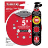 Diablo 5 in. Ceramic Blend Hook and Lock Sanding Disc 100 Grit Medium 4 pk