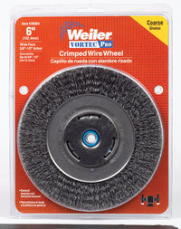 Weiler Vortec Pro 6 in. Crimped Wire Wheel Brush Carbon Steel 6000 rpm 1 pc