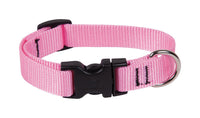 Lupine Pet Basic Solids Pink Pink Nylon Dog Adjustable Collar