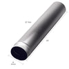 Deflect-O Jordan 24 in. L x 4 in. Dia. Silver/White Aluminum Vent Pipe (Pack of 24)