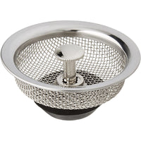 PlumbCraft 3-1/2 in. D Stainless Steel Strainer Basket Silver