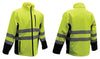 Boss Hi-Vis Yellow Polyester Rain Jacket M