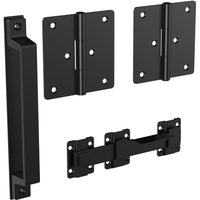 V1110 Modern Gate Kit (1 pull, 1 latch, 2 hinges) - Black