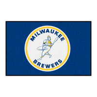 MLB - Milwaukee Brewers Retro Collection Rug - 19in. x 30in. - (1970)