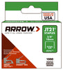 Arrow JT21 7/16 in. W X 3/8 in. L 23 Ga. Wide Crown Light Duty Staples 1000 pk