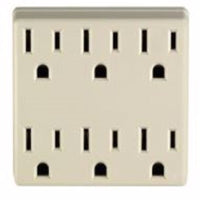 Leviton Polarized 6 outlets Outlet Adapter 1 pk