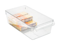 iDesign Clear Storage Bin 3.5 in. H X 6 in. W X 11.5 in. D Stackable