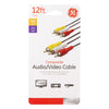 GE 12 ft. L Audio-Video Cable Composite