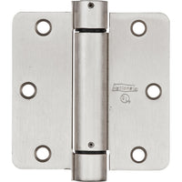 V521 3-1/2" 1/4R Spring Hinge 1/pk - Satin Nickel