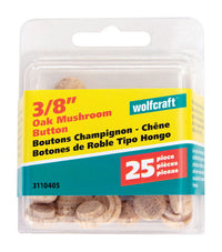 Wolfcraft Round Oak Button Plug 3/8 in. D X 0.3 in. L 1 pk Natural