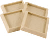 Softtouch Plastic Caster Cup Tan Square 2 in. W 4 pk