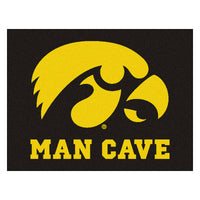 University of Iowa Man Cave Rug - 34 in. x 42.5 in.