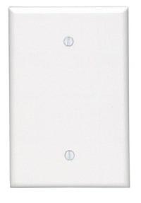 Leviton White 1 gang Plastic Blank Wall Plate 1 pk (Pack of 10)