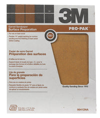 3M Pro-Pak 11 in. L X 9 in. W 180 Grit Garnet Sandpaper 25 pk