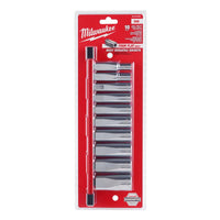 Milwaukee 3/8 in. drive SAE 6 Point Deep Well Socket Set 10 pc