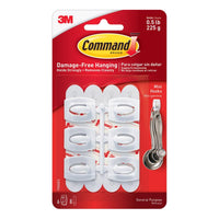 3M Command Mini Plastic Hook 11/8 in. L 6 pk