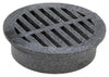 NDS 6 in. Black Round Polyethylene Drain Grate