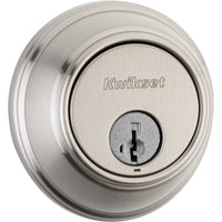 Kwikset SmartKey Satin Nickel Metal Deadbolt