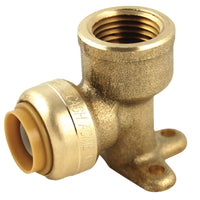 SharkBite 3/4 in. Push X 3/4 in. D FPT Brass Drop Ear Elbow