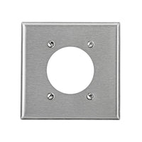 Leviton Silver 2 gang Stainless Steel Outlet Wall Plate 1 pk