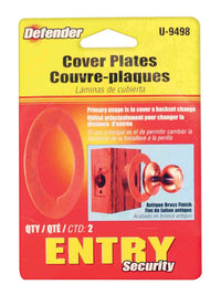 Prime-Line Antique Brass Steel Adapter Plate 2 pk