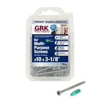 GRK Fasteners R4 No. 10  x 3-1/8 in. L Star Flat Head Stainless Steel Multi-Purpose Screw 70 pk