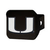 University of Miami Black Metal Hitch Cover