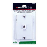 Monster Cable Just Hook It Up White 1 gang Cable/Telco Telephone Line Wall Plate 1 pk (Pack of 6)