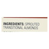 Living Intentions Activated Sprouted Nuts Unsalted Almonds  - Case of 6 - 6 OZ