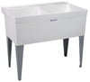 Mustee Utilatwin 40 in. W X 24 in. D Double Thermoplastic Laundry Tub