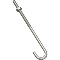 2195BC 1/4â€ x 6â€ J Bolt - Zinc Plated