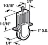 Prime-Line 1 in. D X 1/4 in. L Aluminum/Steel Roller Assembly 2 pk