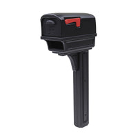 Gibraltar Mailboxes Gentry Classic Plastic Post Mount Black Mailbox